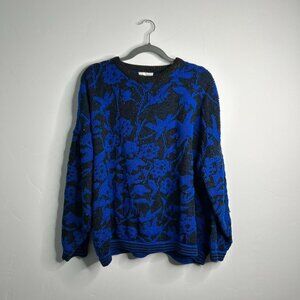 Blue and black vintage 90s sweater knitwear